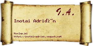 Inotai Adrián névjegykártya