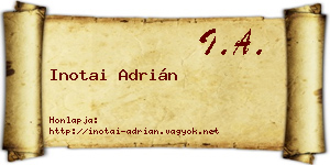 Inotai Adrián névjegykártya